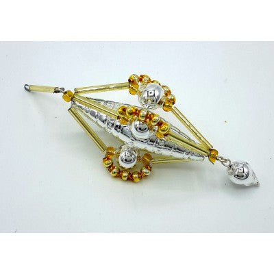 Gablonzer Christbaumschmuck Kugelornament Silber/Gold
