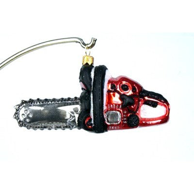 Christbaumschmuck Motorsäge