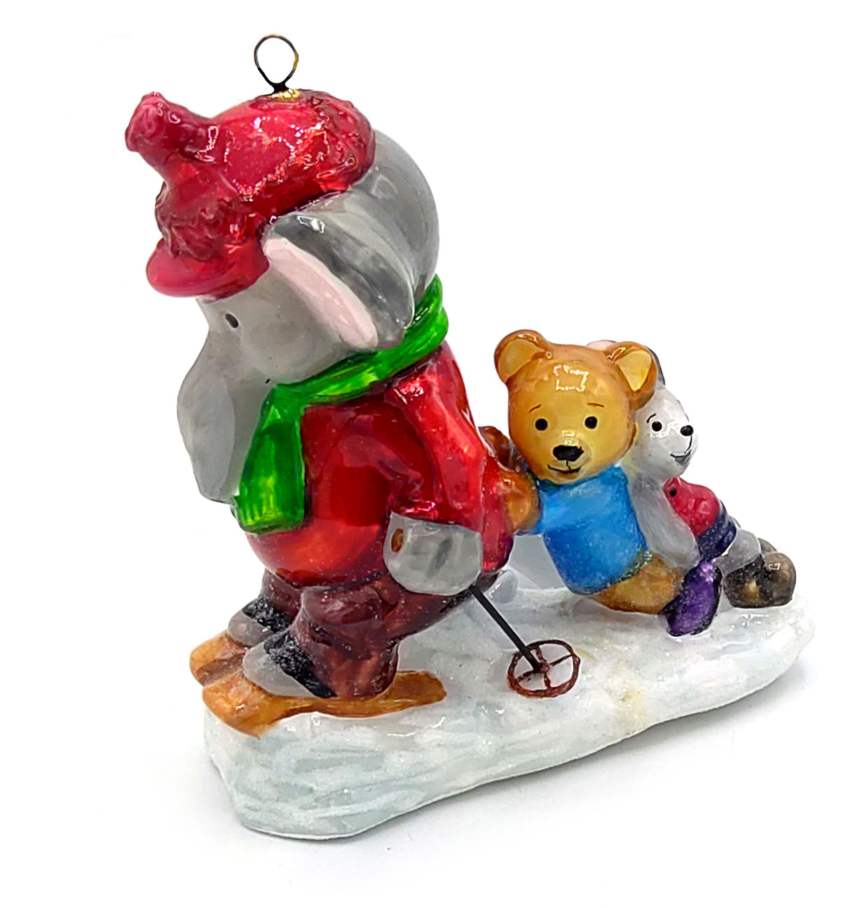 Christbaumschmuck Komozja Elefant mit Bärchen