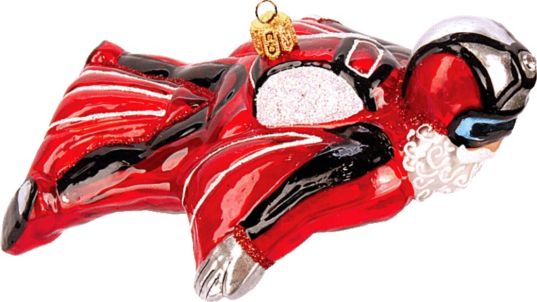 Christbaumschmuck Weihnachtsmann Skydiver