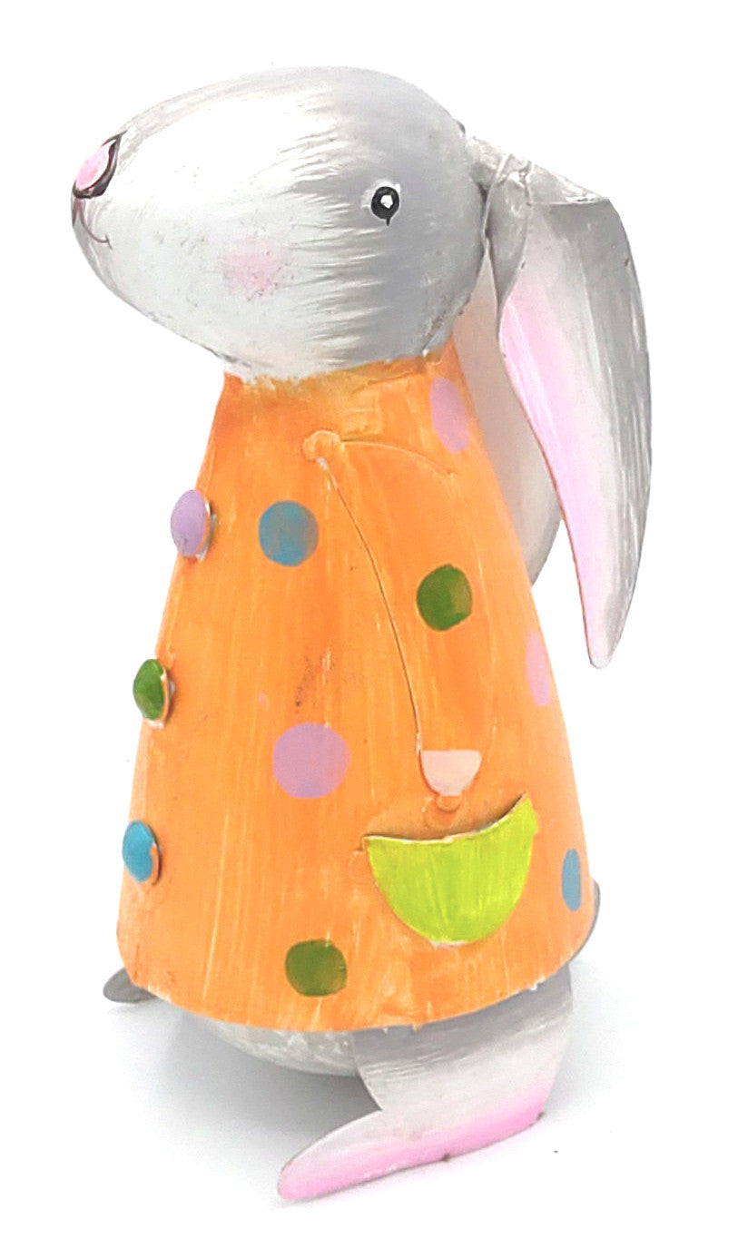 Osterhase Betty mit Schlappohren Orange mit Punkten XS