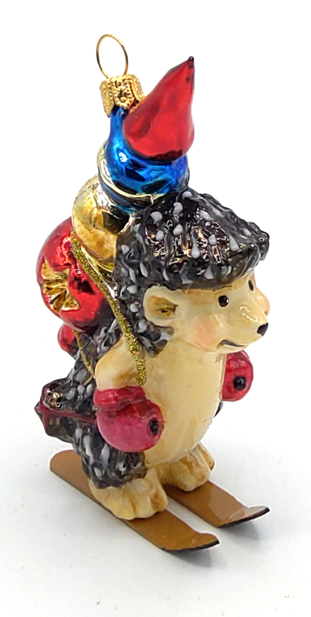 Christbaumschmuck Komozja Igel auf Ski