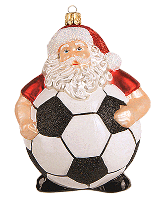 Christbaumschmuck Fußball-Santa