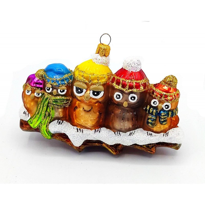 Christbaumschmuck Eulen auf Ast