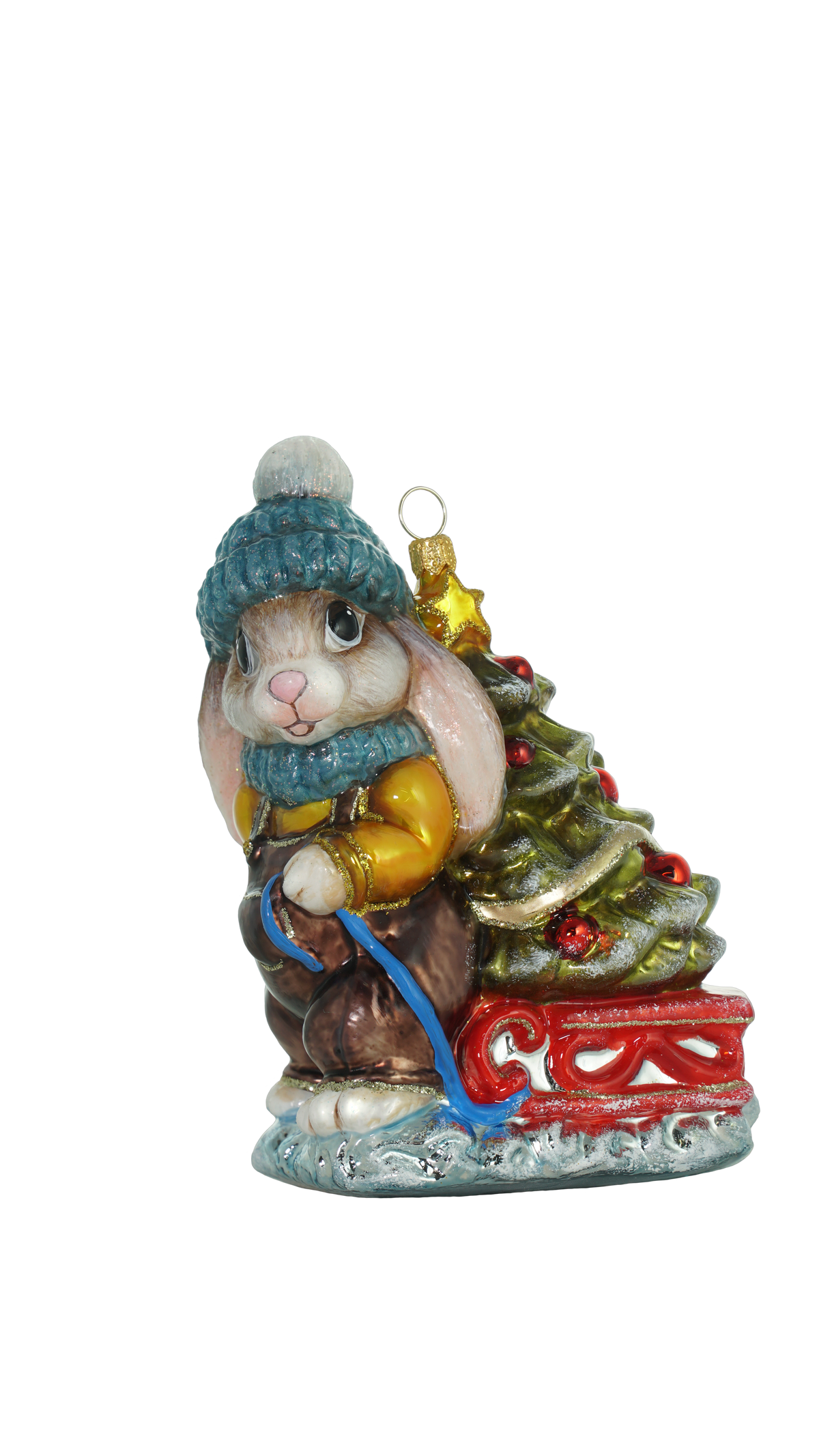 Christbaumschmuck Hase Ich bringe den Weihnachtsbaum