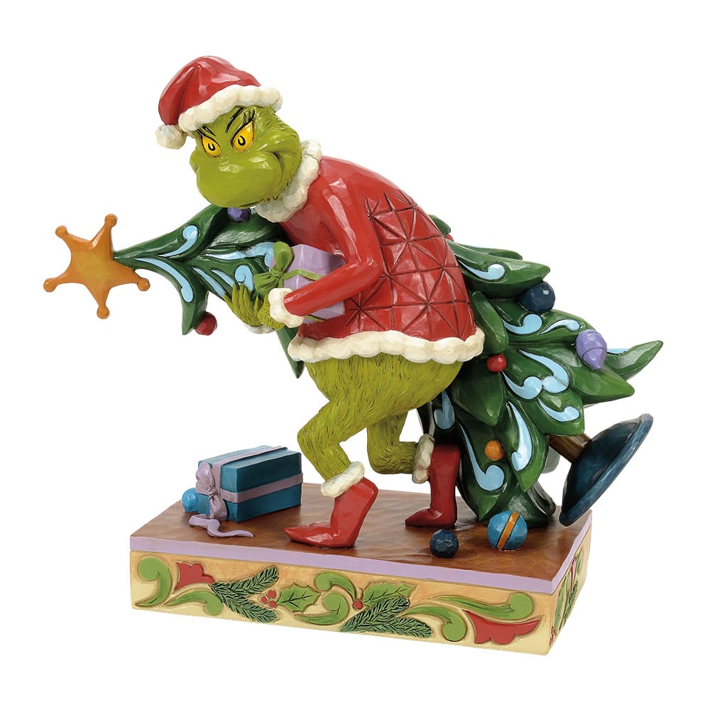 Jim Shore The Grinch stiehlt den Weihnachtsbaum Figur – Gartenschätze Online