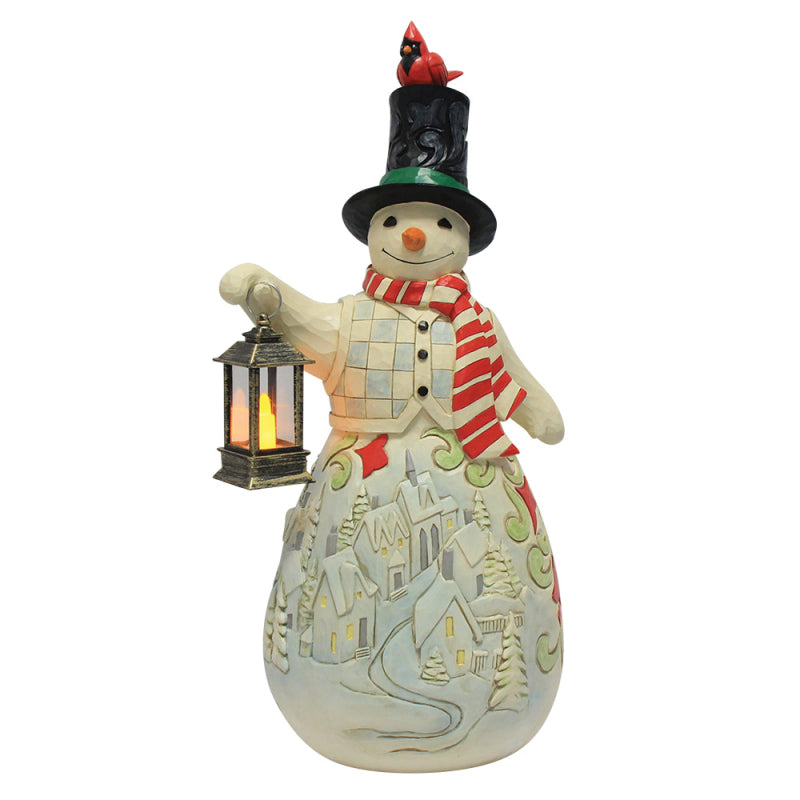 Jim Shore - Heartwood Creek - Schneemann mit Laterne - 6019280