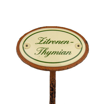 Kräuterschild Emaille Zitronen-Thymian
