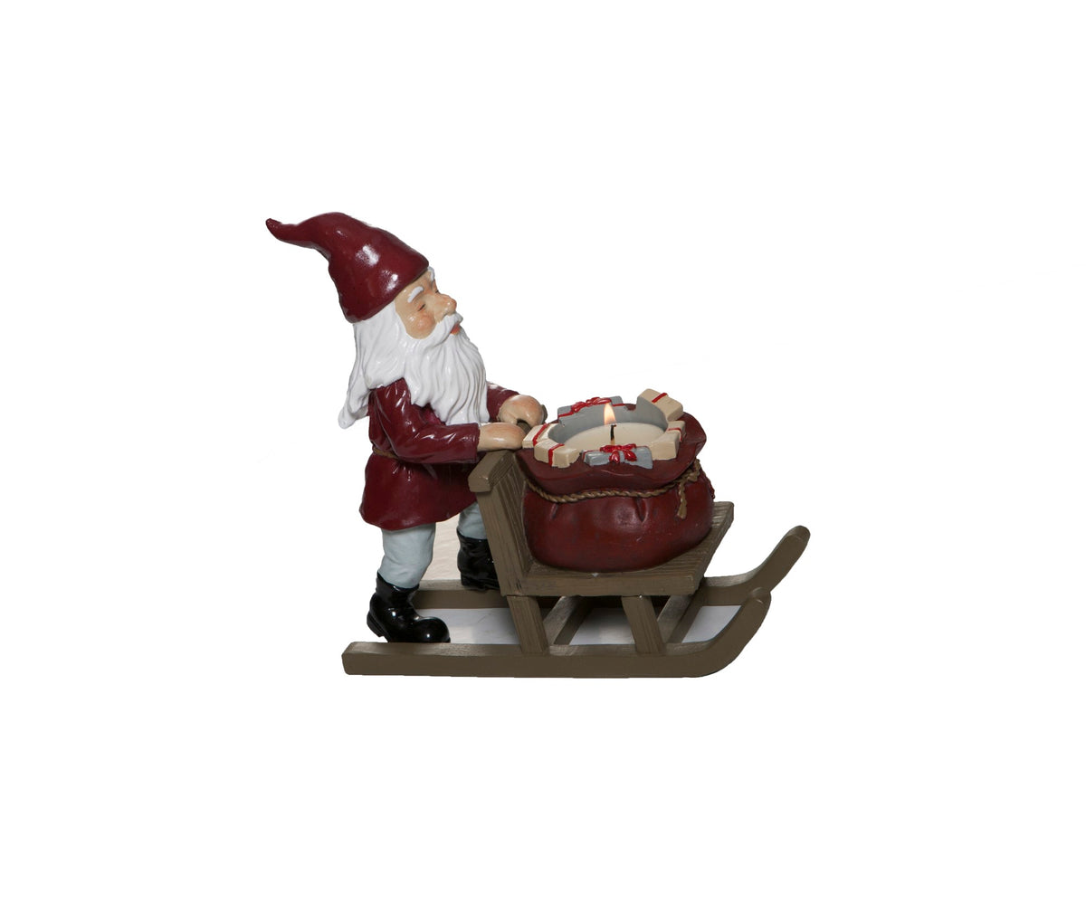 Harvesttime Teelichthalter Weihnachtsmann mit Schlitten