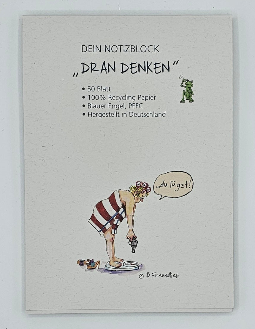 Notizblock Barbara Freundlieb Dran denken