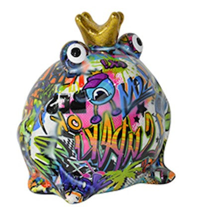 Pomme Pidou Spardose Frosch Freddy Grafitti B