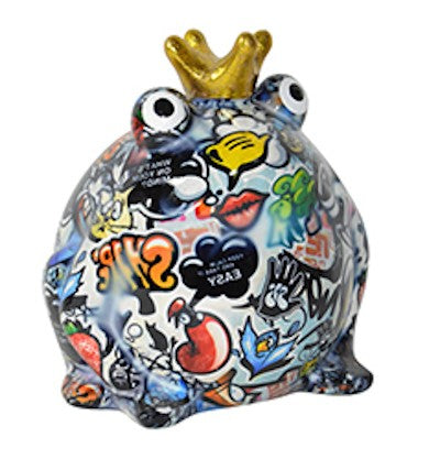 Pomme Pidou Spardose Frosch Freddy Grafitti C