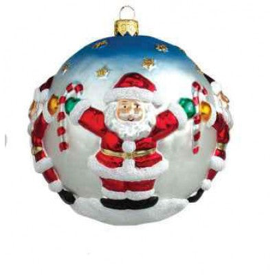 Weihnachtskugel mit Weihnachtsmännern