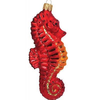 Weihnachtsbaumschmuck Seepferdchen rot