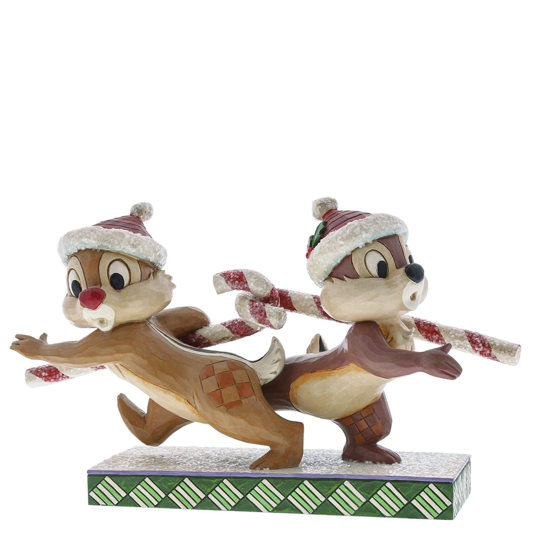 Jim Shore Disney Traditions Figur Candy Cane Caper mit Chip und Chap und Zuckerstange
