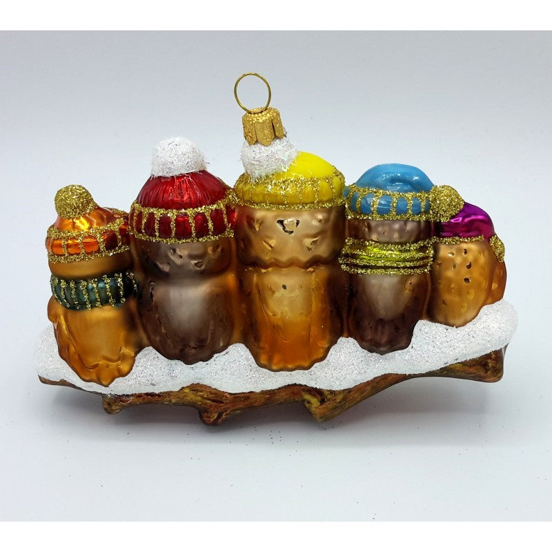 Christbaumschmuck Eulen auf Ast