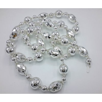 Gablonzer Christbaumschmuck Kette Silber ca. 175cm