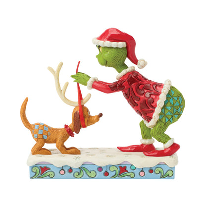 Jim Shore | Der Grinch | Grinch mit Max | Sammlerfigur | 6018955