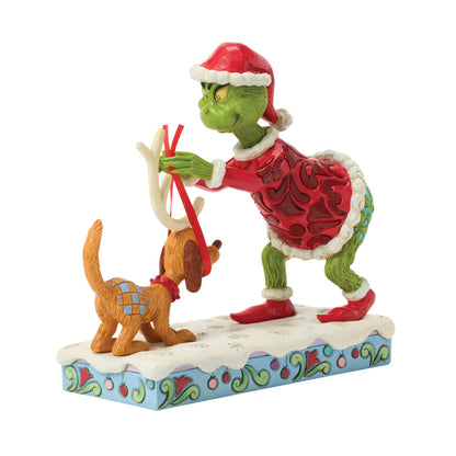 Jim Shore | Der Grinch | Grinch mit Max | Sammlerfigur | 6018955