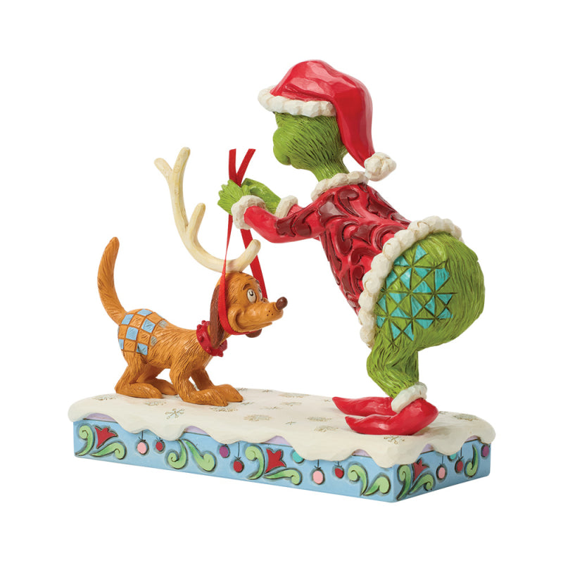 JimShore Grinch Petting MaxFigur 6 018955 Enesco Seitenansicht links