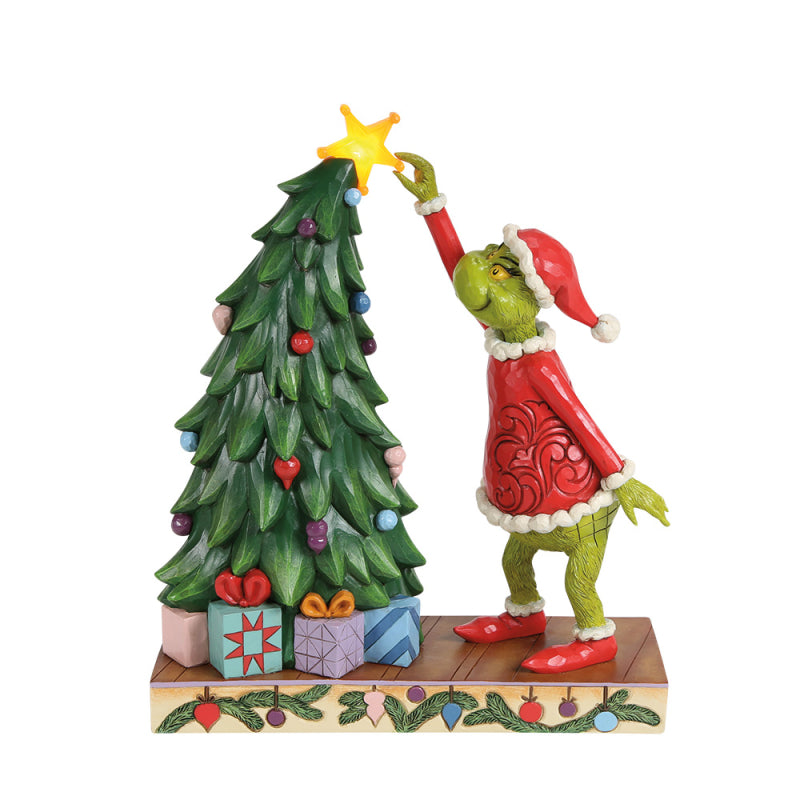Jim Shore Grinch Sonderedition Ziehstern Figur mit Weihnachtsbaum, Modell 6018961