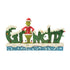 Jim Shore Grinch Figur 6018954: Ein grüner, verschneiter Grinchy-Schriftzug mit Lichterkette, bei dem der Grinch das I bildet.