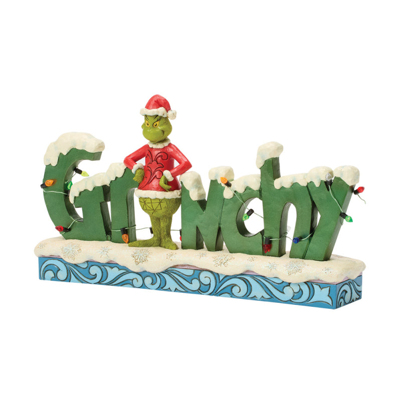 Jim Shore | Der Grinch | Grinchy Schriftzug | Figur | 6018954