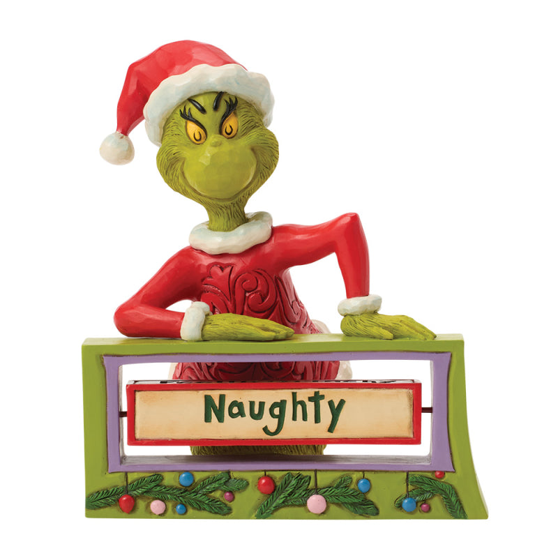 Jim Shore | Der Grinch | Drehbares Schild | Sammlerfigur | 6018960