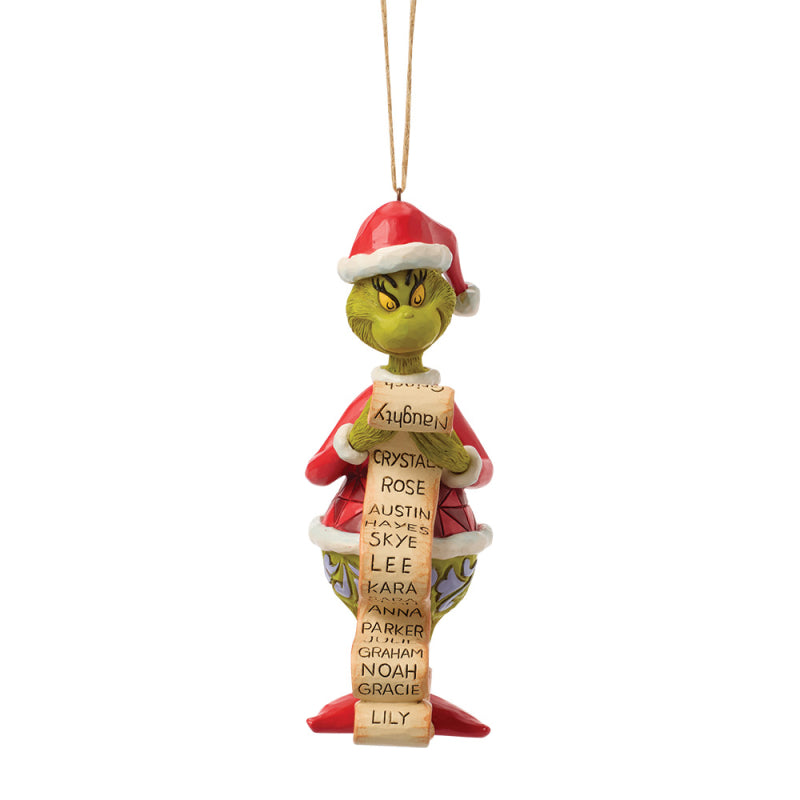Jim Shore | Grinch mit Weihnachtsliste | Sammlerfigur | 6019146
