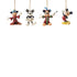 4-teiliges Set Disney Traditions Weihnachtsbaumschmuck Minnie Mouse Anhänger von Jim Shore.
