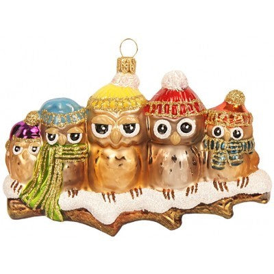 Christbaumschmuck Eulen auf Ast