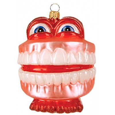 Christbaumschmuck fröhliches Gebiss