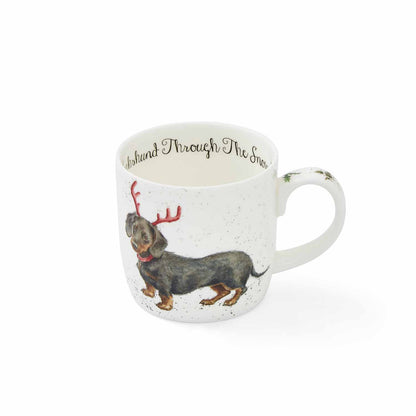 Wrendale Designs Tasse Weihnachtsdackel , 0.3 ltr.