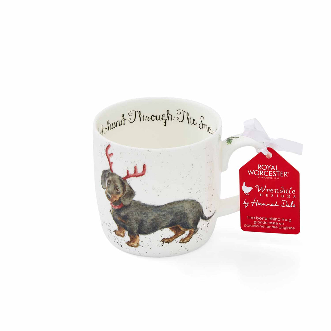 Wrendale Designs Tasse Weihnachtsdackel , 0.3 ltr.