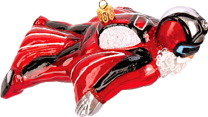 Christbaumschmuck Weihnachtsmann Skydiver