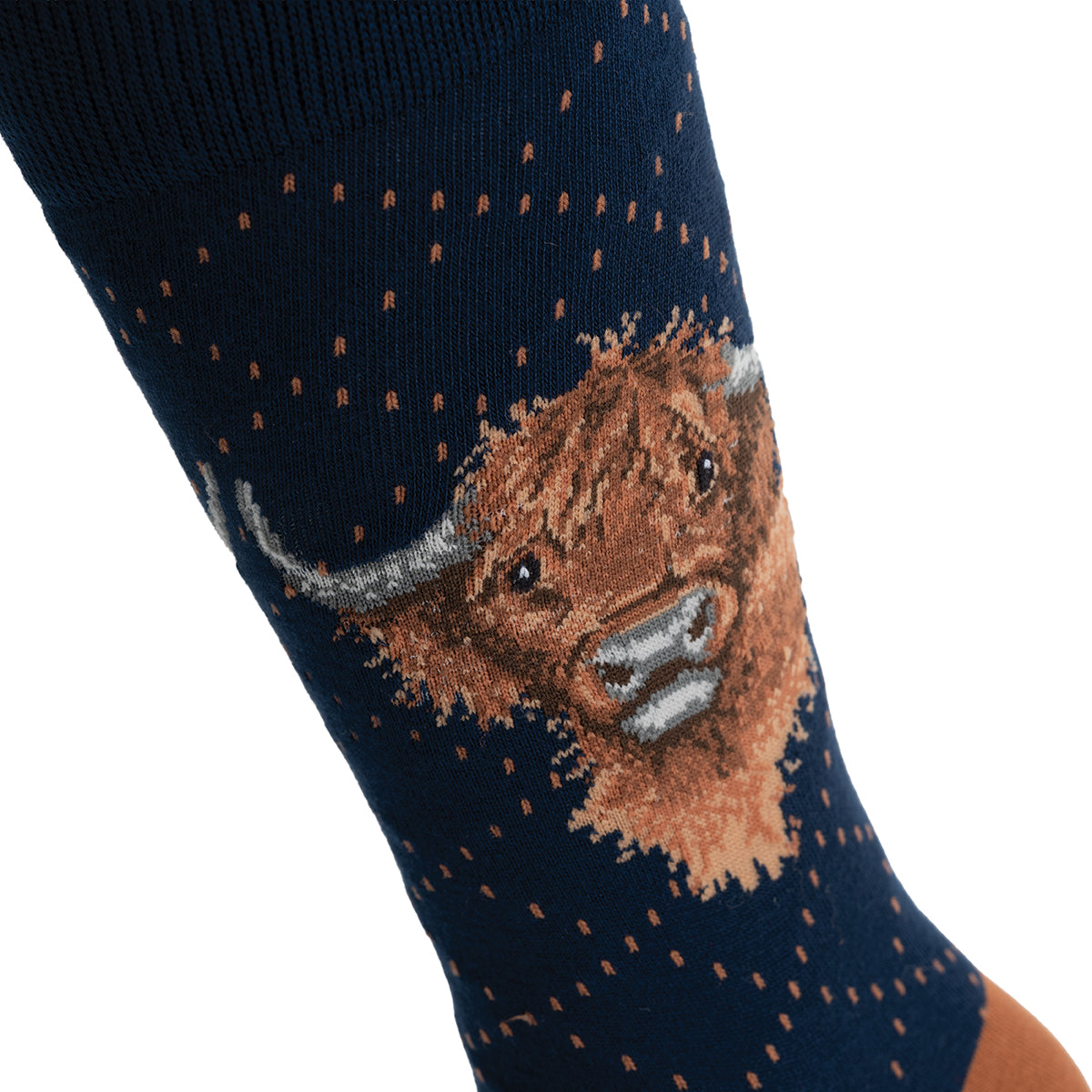 Bambussocken - Highlandrind - Wrendale Designs - Herren Gr. 41-46