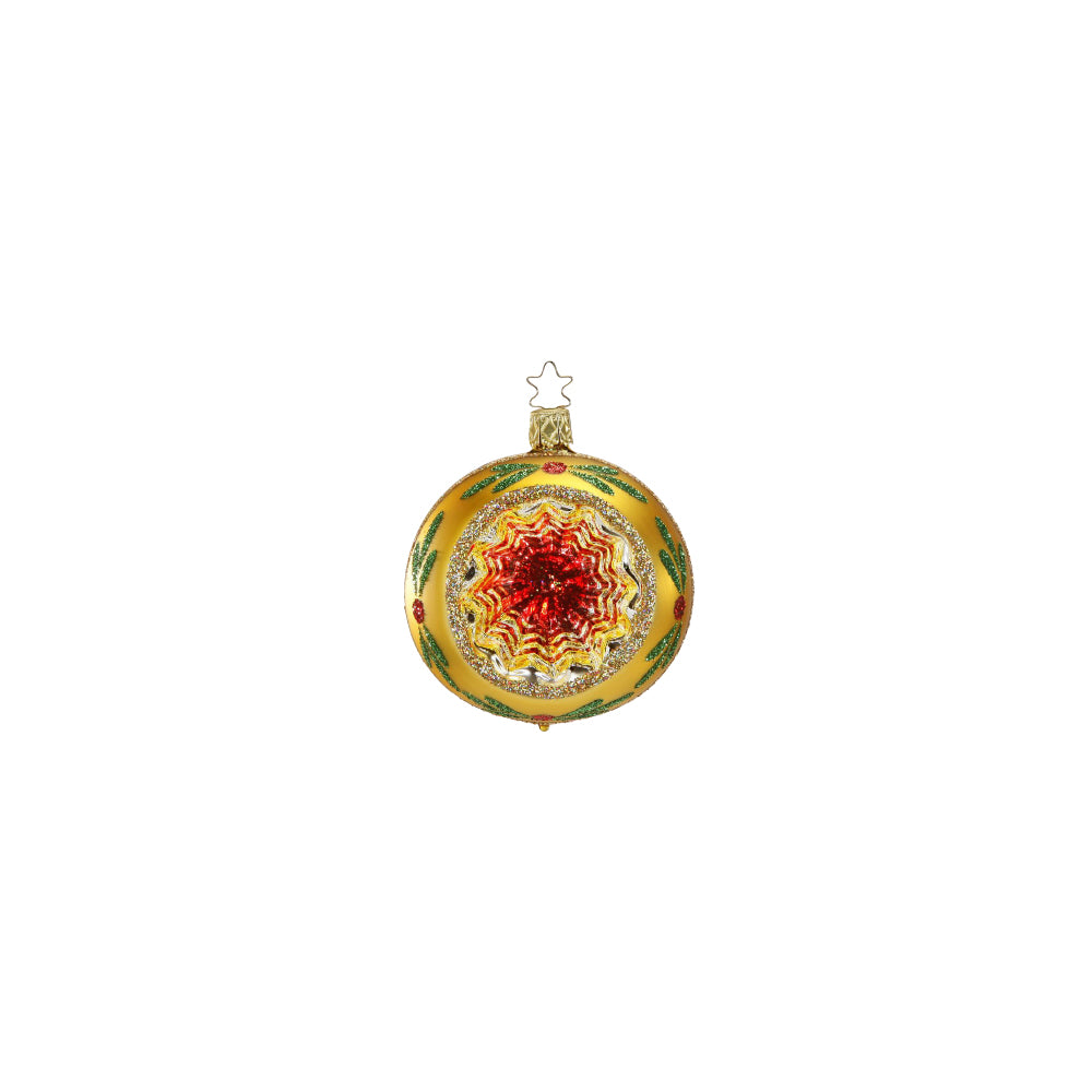 Inge Glas Christbaumkugel funkelnder Reflex Gold Glanz, 4 cm