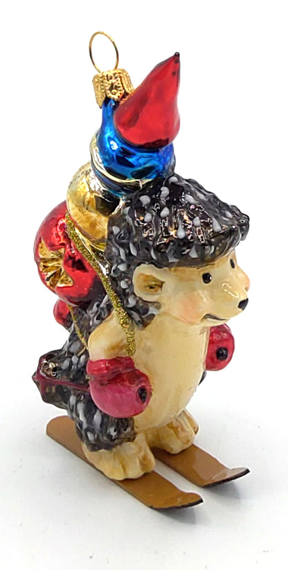 Christbaumschmuck Komozja Igel auf Ski