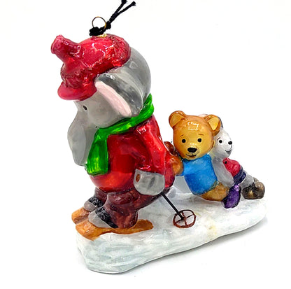 Christbaumschmuck Komozja Elefant mit Bärchen
