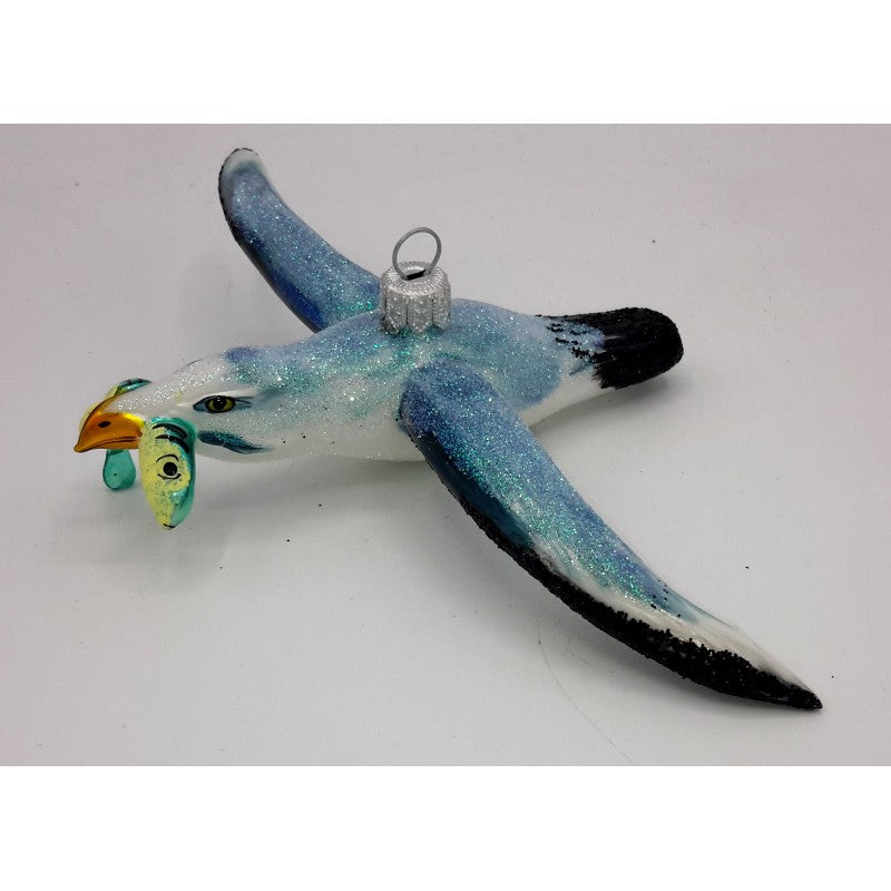 Christbaumschmuck Möwe mit Fisch