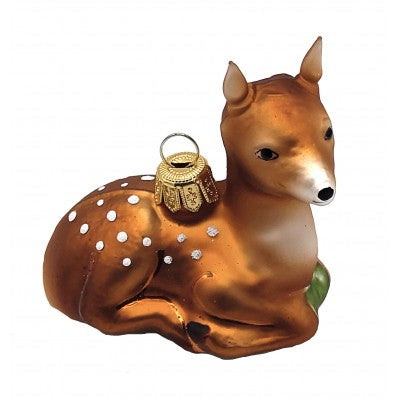 Christbaumschmuck Rehkitz liegend