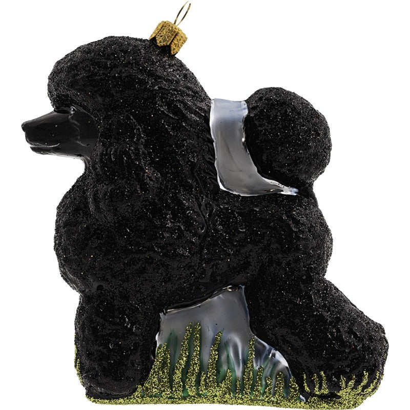 Christbaumschmuck stolzer Pudel schwarz