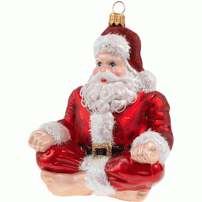 Christbaumschmuck Yoga Santa