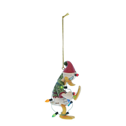 Disney Traditions - Jim Shore - Donald mit Lichterkette - Weihnachtsanhänger