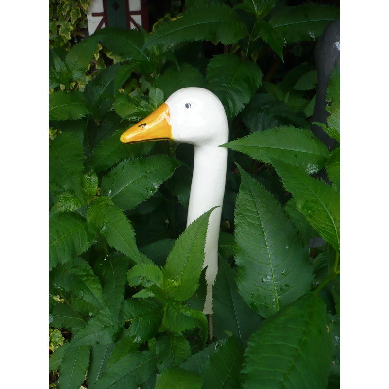 Gartenstecker Gänsehals weiß