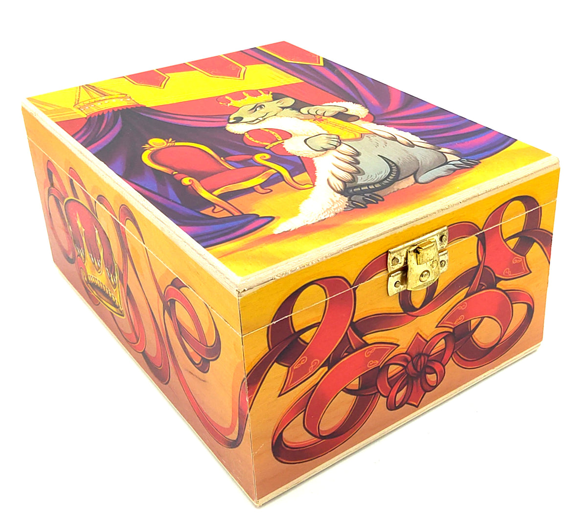 Christbaumschmuck Komozja Holzbox mit Rattenkönig