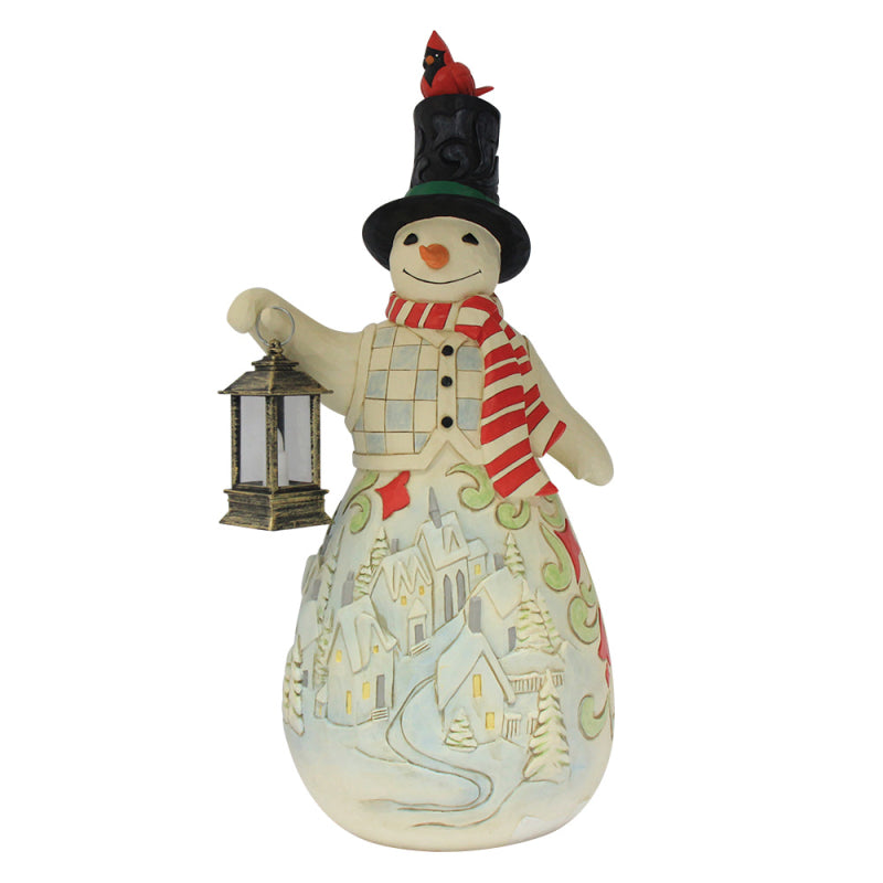 Jim Shore - Heartwood Creek - Schneemann mit Laterne - 6019280