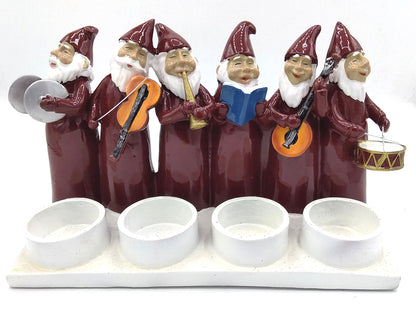 Harvesttime Teelichthalter Tomten Orchester Rot