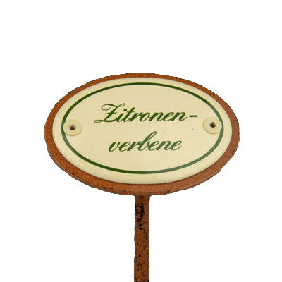 Kräuterschild Emaille Zitronenverbene