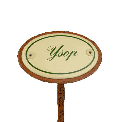 Kräuterschild Emaille Ysop